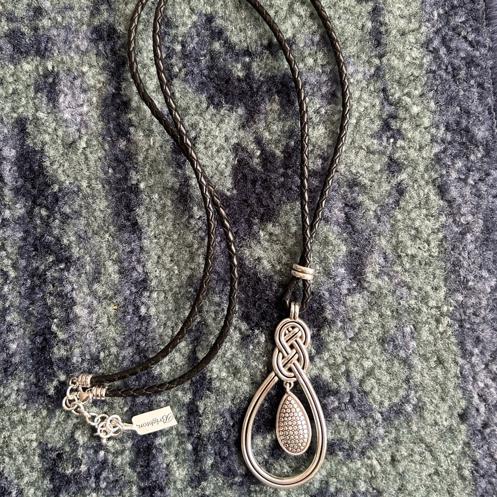 Brighton necklace with leather strap